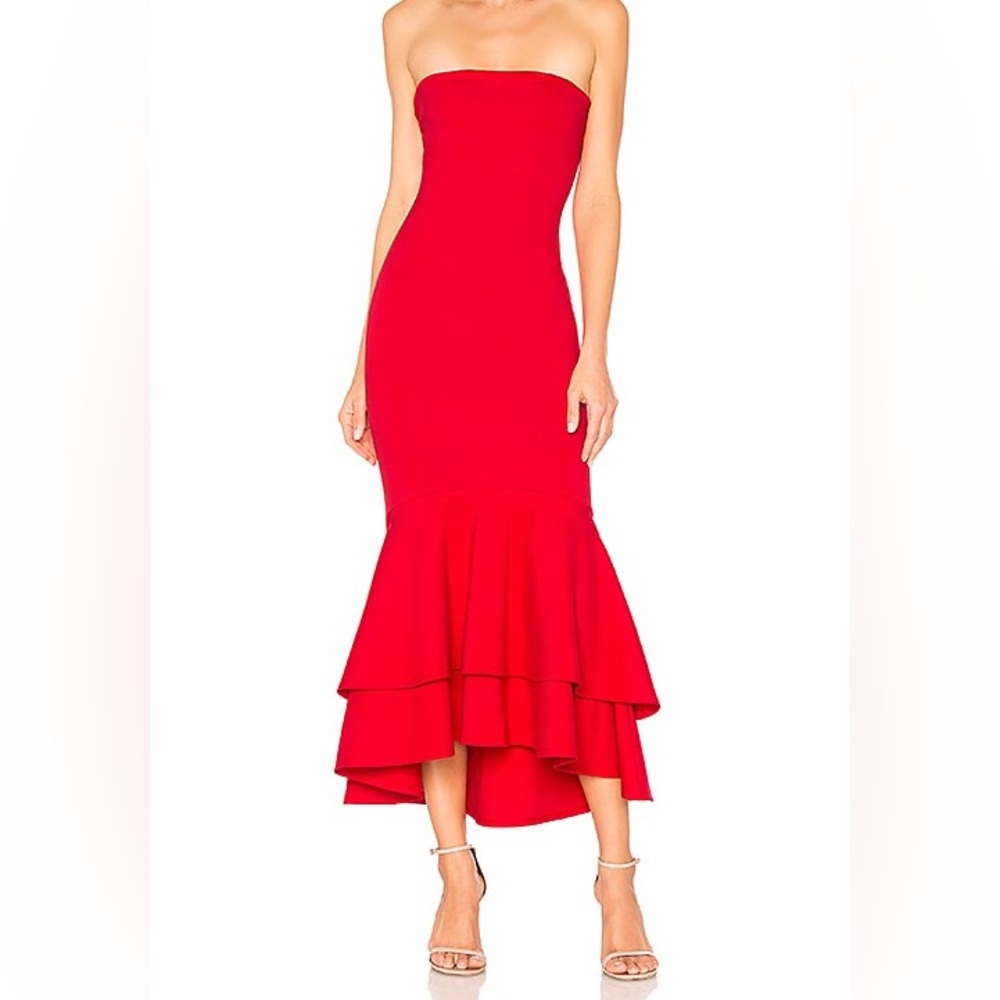 Lovers and friends red midi dress